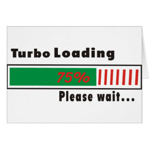 Cartão Turbo que carrega por favor espera