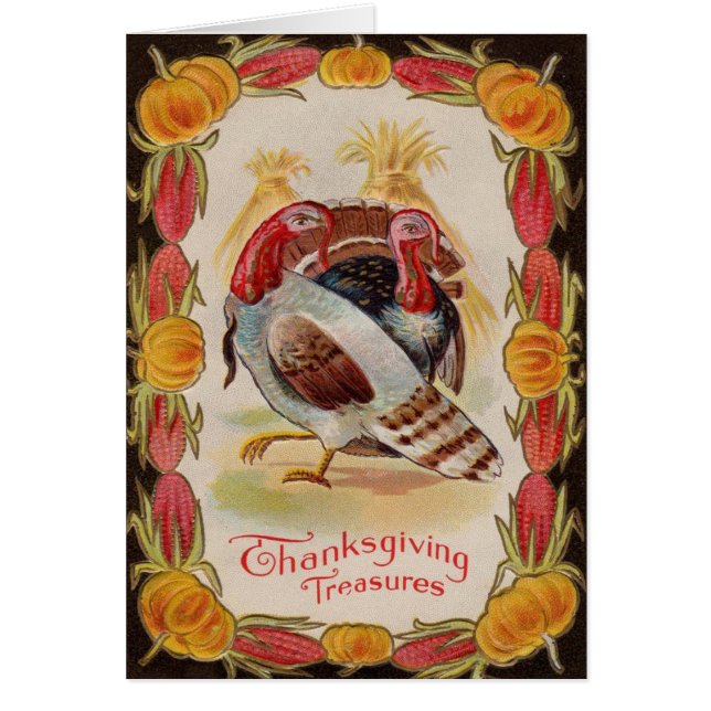 Cartão Turca Corn Choque Estala Pumpkin Milho Indiano (Frente)