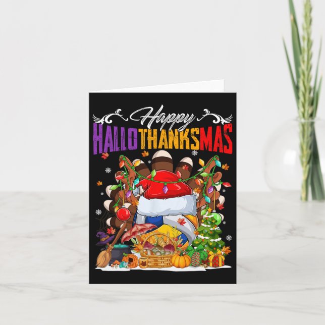 Cartão Turca Feiticeira de Voleibol Luzes Xmas Hallothan (Frente)