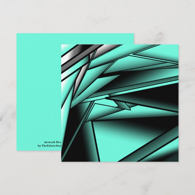 Cartão Turim Branco Negro Ombre Abstrato Arte Moderna (Frente/Verso)