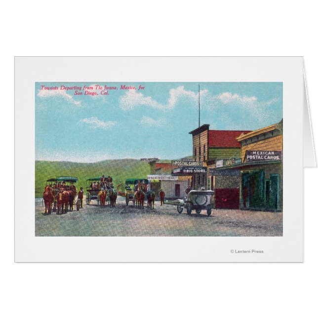 Cartão Turistas se separando da cena de Tijuana (Frente Horizontal)