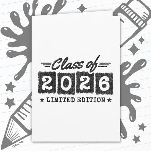 Cartão Turma de Formatura de 2026 Graduado(a) do Ensino M