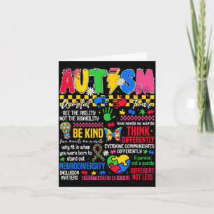 Cartão Turnê mundial do autismo dia de conscientização do