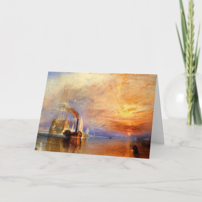 Cartão turner, j m w - o téméraire lutador puxado para h (Frente)