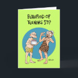 Cartão Turning 57 Birthday<br><div class="desc">Funny 57th Birthday Greeting Card for a man who is turning 57 years old</div>