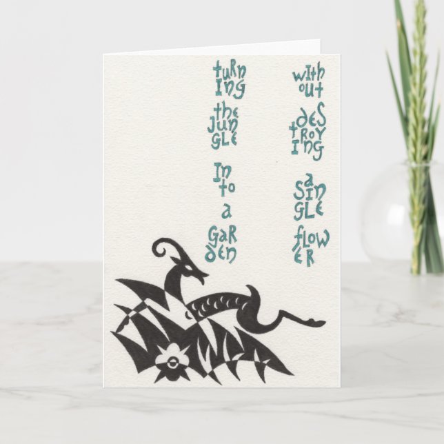 Cartão Turning the Jungle Notecard (Frente)