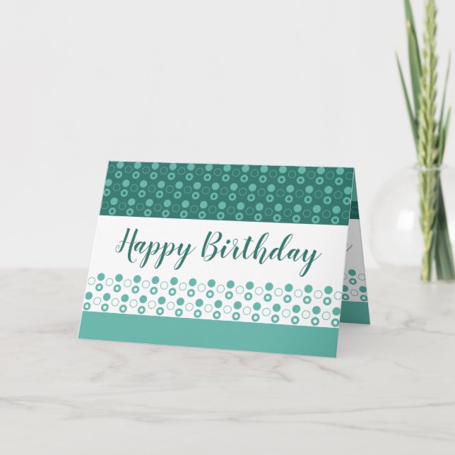 Cartão Turquesa E Branco (Frente)