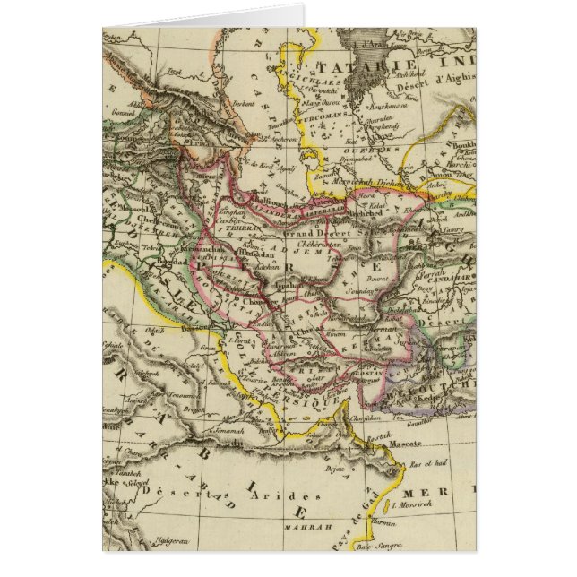 Cartão Turquia asiática, Pérsia, Afeganistão (Frente)