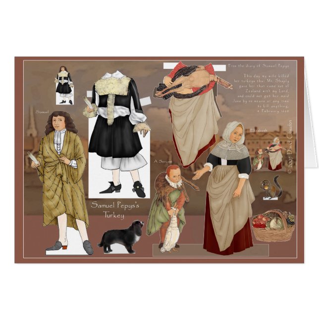 Cartão Turquia de Samuel Pepys (Frente Horizontal)