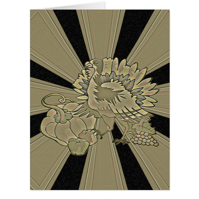 Cartão Turquia no Dia de Ação de Graças - (Frente)