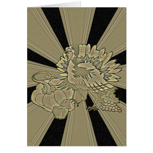 Cartão Turquia no Dia de Ação de Graças - (Frente)