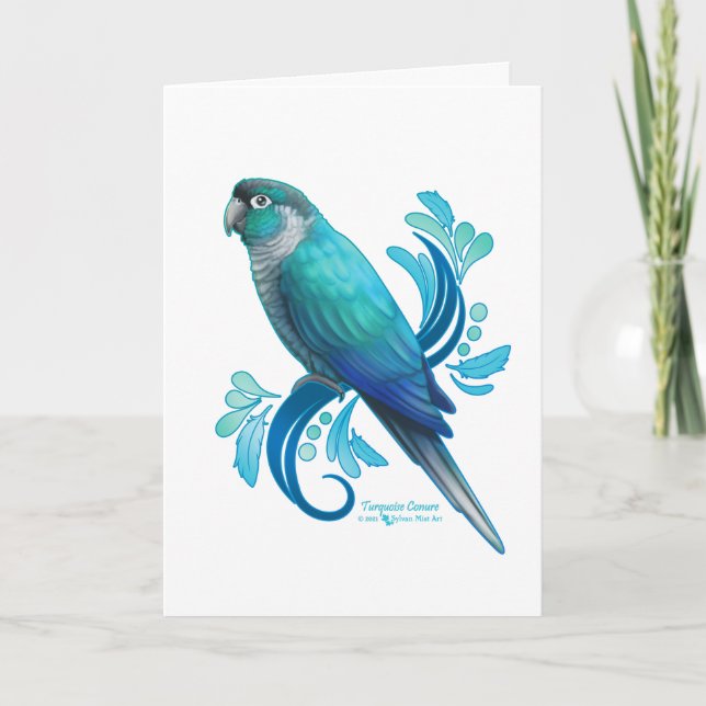 Cartão Turquoise Conure (Frente)