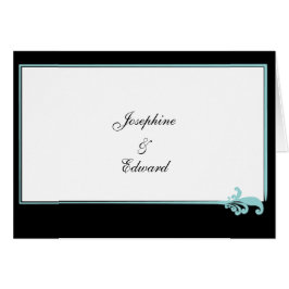 Cartão Turquoise Fleur de lis