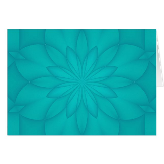 Cartão Turquoise Rosette (Frente Horizontal)