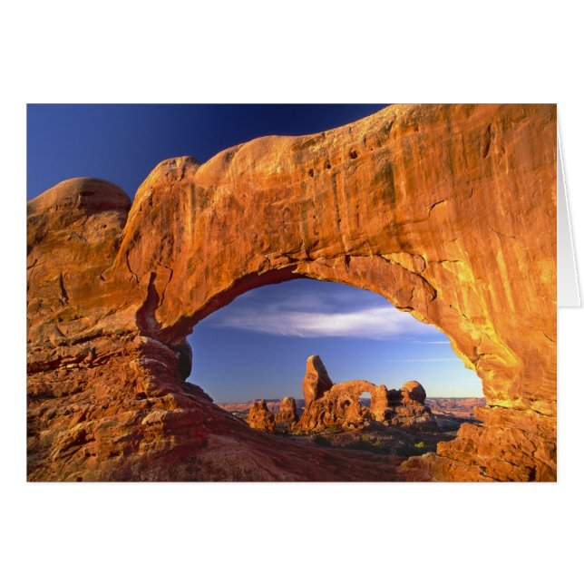 Cartão Turret Arch, Arches National Park, Utah, EUA (Frente Horizontal)