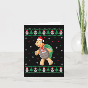 Cartão Turtle Animal Matching Family Febre Suor de Natal