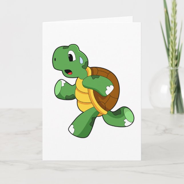 Cartão Turtle como Jogger em Runger (Frente)