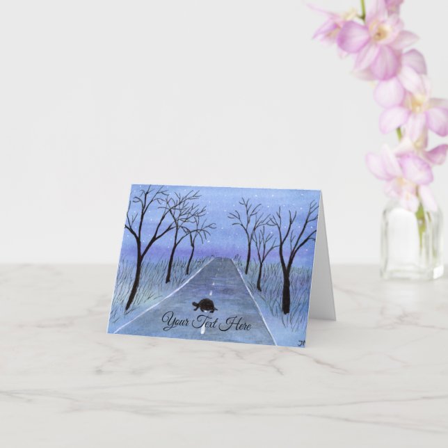 Cartão Turtle Crossing (Orquídea)