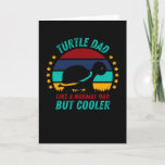 Cartão Turtle Dad  - Cool Tortoise Father Gift<br><div class="desc">Add some fun to your bunny wardrobe with this amazing retro vintage daddy design,  or give it as the perfect gift for appriciated dad. The perfect present for fathersday or dad's birthday.</div>