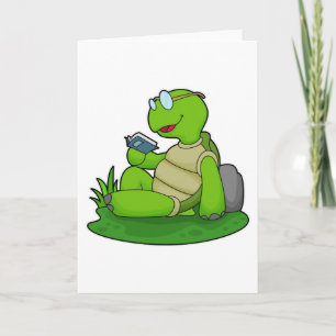 Cartão Turtle Leading Book