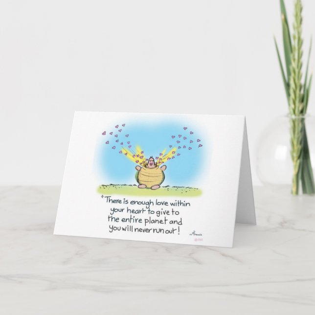 Cartão Turtle love Greeting card (Frente)