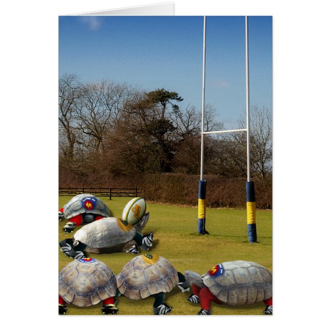 Cartão Turtle Rugby (Frente)