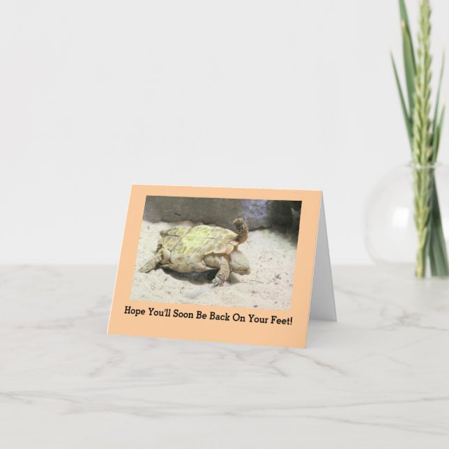 CARTÃO "TURTLE TURNED ON ITS BACK" GET WELL CARD (Frente)