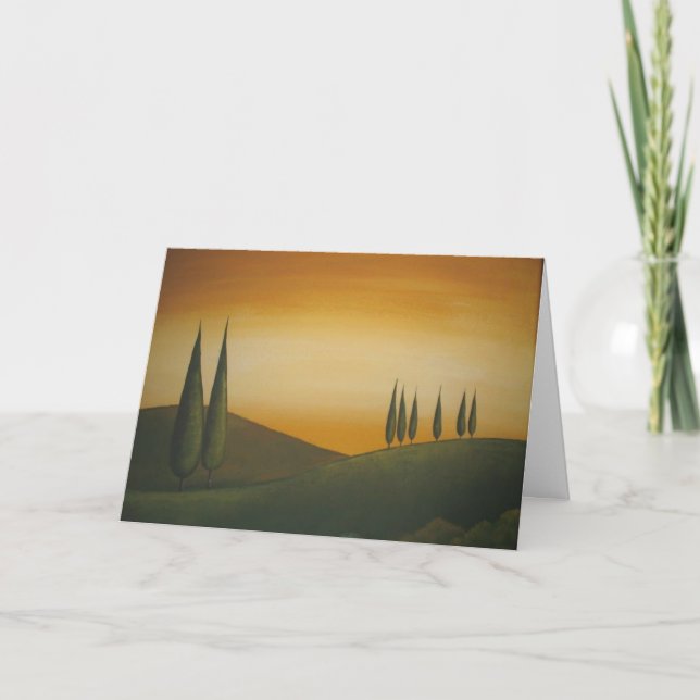 Cartão Tuscan Landscape - Birthday Card (Frente)