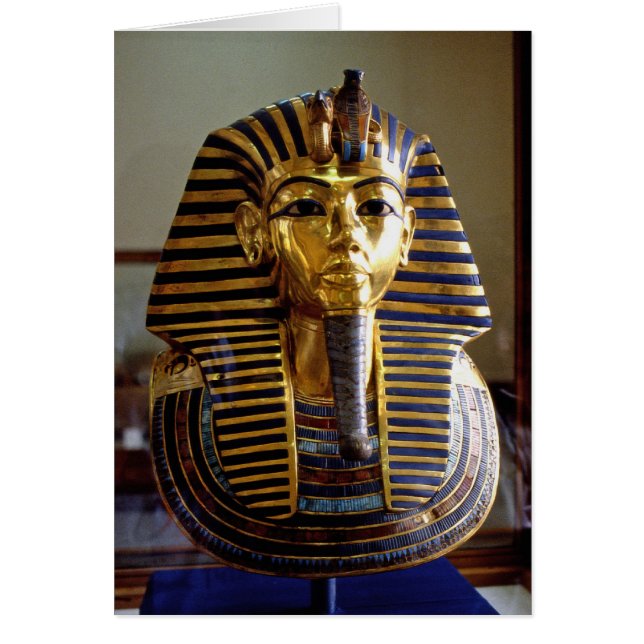 Cartão Tutankhamun - Máscara de enterro (Frente)