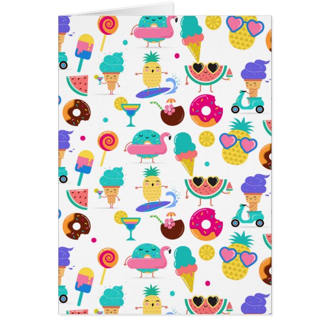 Cartão Tutti Fruitti Summer Fruta Treats (Frente)