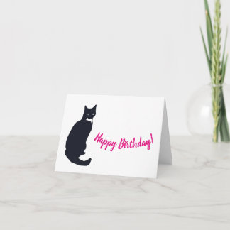 Cartão Tuxedo cat birthday card