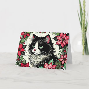 Cartão Tuxedo Cat Natal
