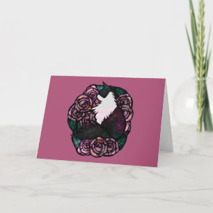 Cartão Tuxedo Gato preto e branco