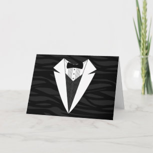 Cartão Tuxedo preto/branco