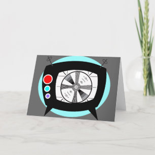 Cartão TV retrorativa e padrão de teste