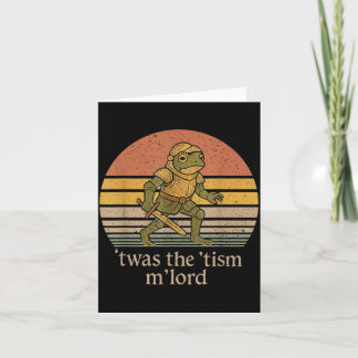 Cartão Twas The Tism M Lord Frog Knight - Autism Awarenes