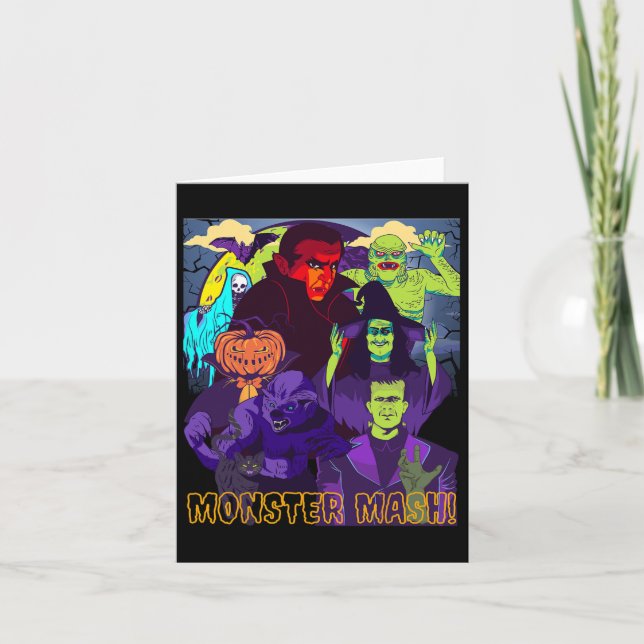 Cartão Twear Tee's Monster Mash Halloween Figurume Mon (Frente)