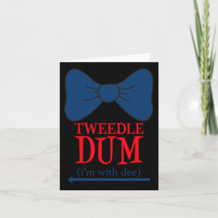 Cartão Tweedle Dum Estou com Dee - Casal preguiçoso Hallo