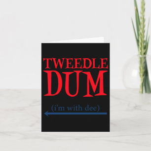 Cartão Tweedle Dum Estou com Dee - Casal preguiçoso Hallo