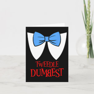 Cartão Tweedle Dumbest Costume Halloween Fairytale Charac