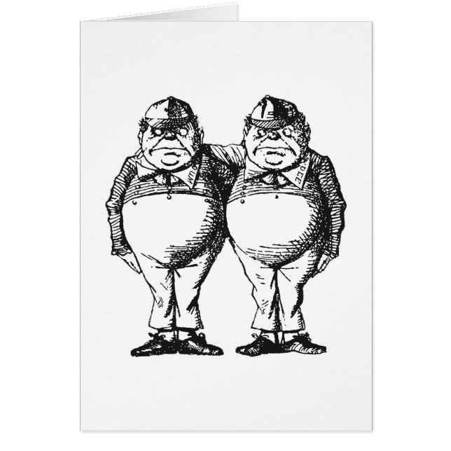 Cartão Tweedledum & Tweedledee (Frente)