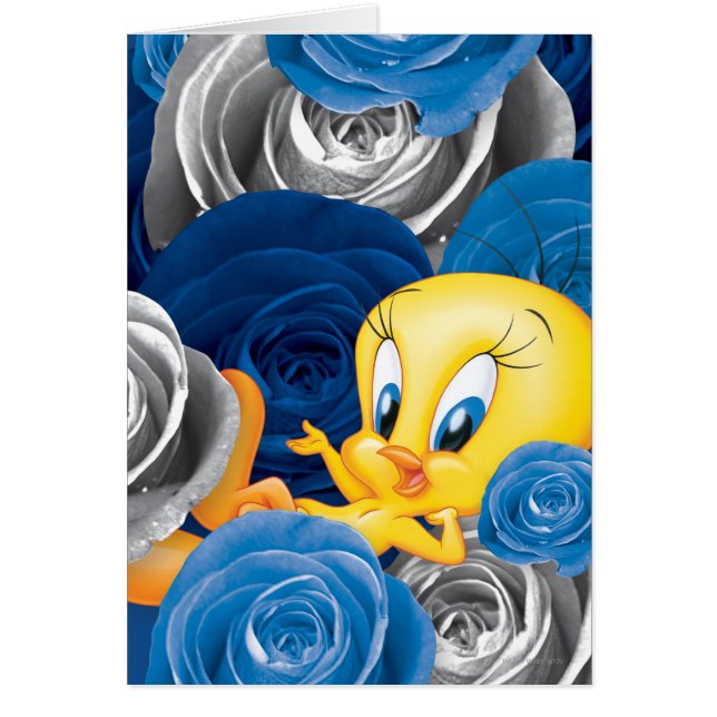 Cartão Tweety com Rosas (Frente)