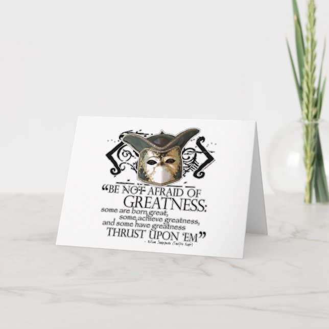 Cartão Twelfth Night Quote (Frente)