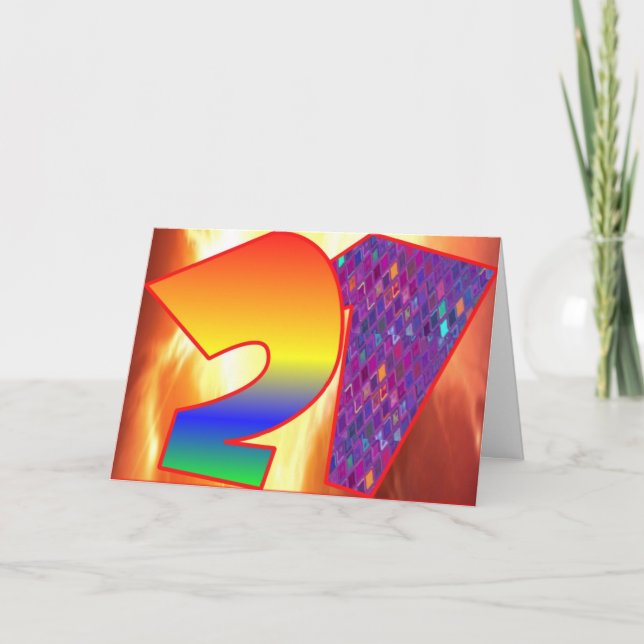 Cartão Twenty-One LEGAL IN MOST STATES Birthday Card (Frente)