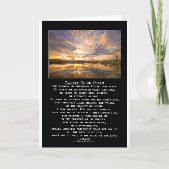 Cartão Twenty-Third Psalm Prayer (Frente)