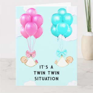 Cartão Twin Babies Congrats