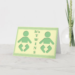 Cartão Twin Baby Silhouette