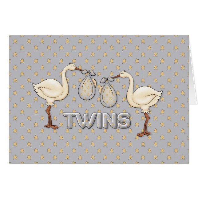 Cartão Twin Boys (Frente Horizontal)