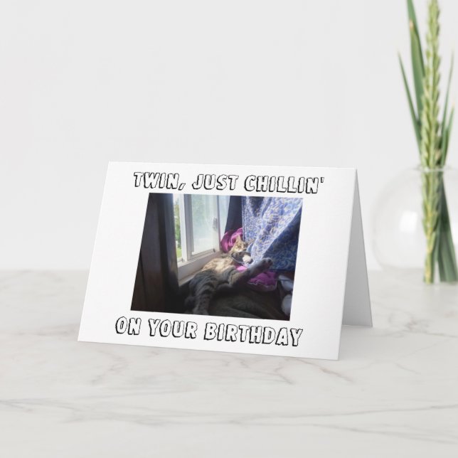 CARTÃO ***TWIN*** CRIANÇAS NO SEU "ANIVERSÁRIO" (Frente)