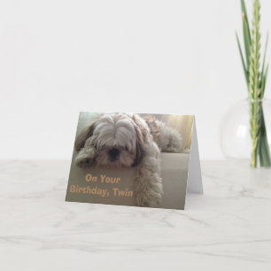 CARTÃO **TWIN** DESEJO DIZER FELIZ ANIVERSÁRIO EM PESSOA